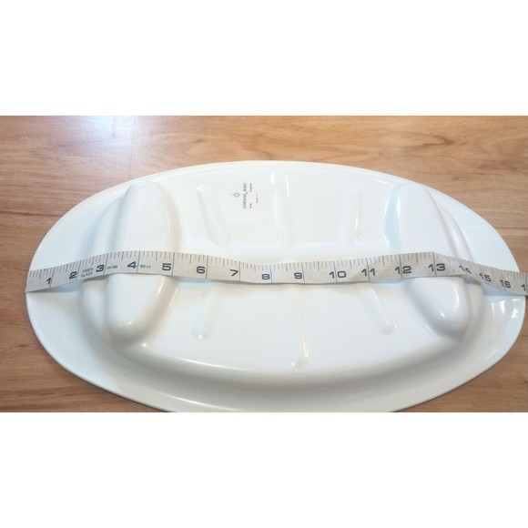 Vintage Corning Ware P-19, USA Made Blue Cornflower Meat Serving Platter - Picture 5 of 7